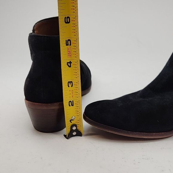 Sam Edelman Ankle Bootie Black Suede 1.75" Heel Women's 8.5 Zip Boot Shoe - Picture 15 of 16